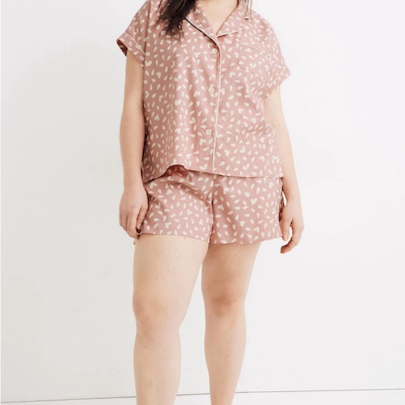 Madewell Bedtime Pajama Set in Petal Hearts - Picture 9 of 10